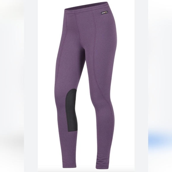Kerrits Pants - Kerrits Equestrian Riding Tights Breeches Pants Knee Patch Purple Herringbone S